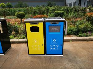 户外大型智能垃圾箱社区分类垃圾桶感应开门语音自动压缩